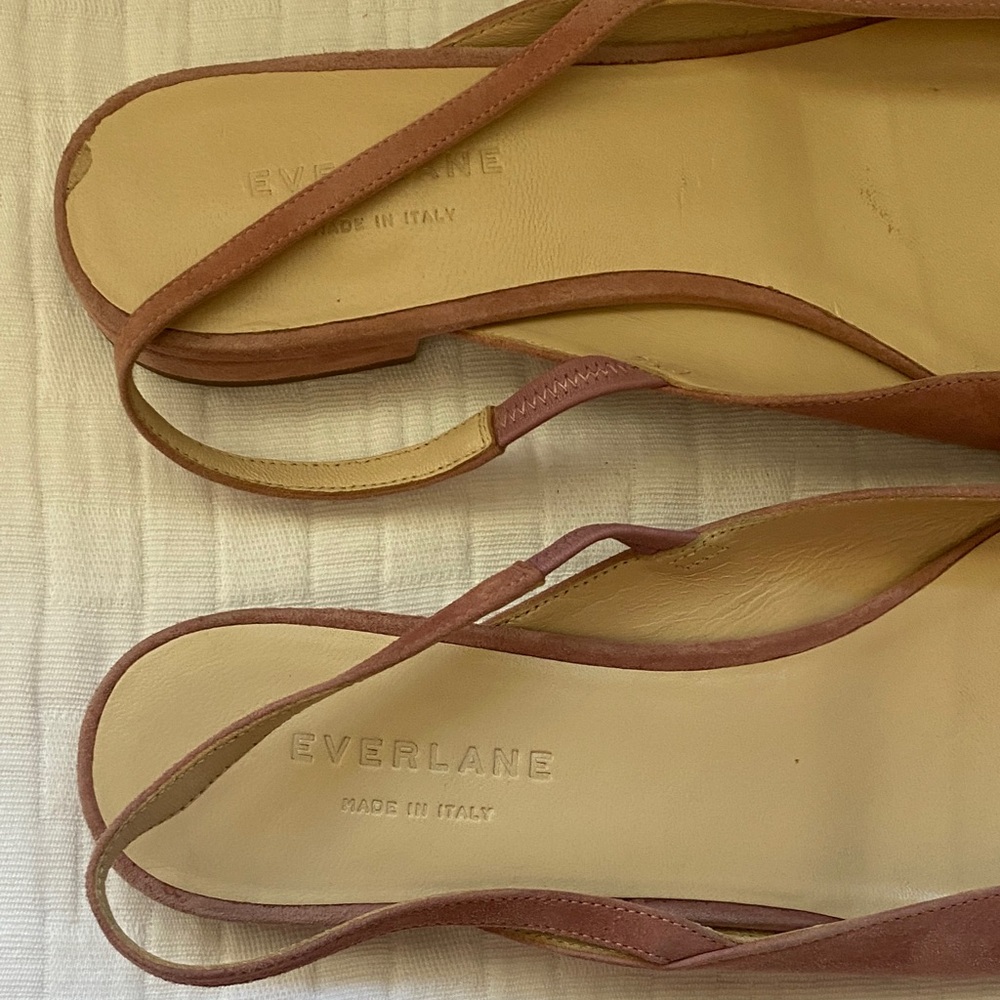 EVERLANE Made In Italy Pointed Slingback Flats in Dusty Rose - Picture 7 of 8
